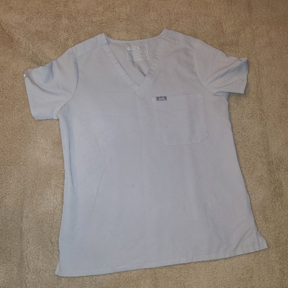 Catarina one pocket scrub top slate grey